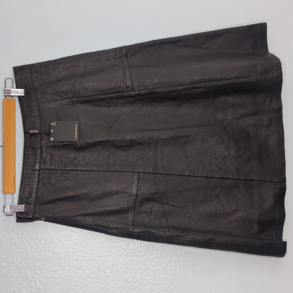 NWT- Gorgeous Black Leather Skirt